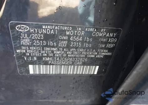 2023 Hyundai Sonata N Line z USA, uszkodzony, nr VIN KMHL14JC6PA332826